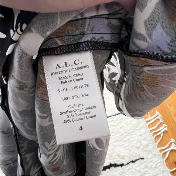 A.L.C. Romy Silk Floral Print Strapless Mini Dress - Picture 7 of 7